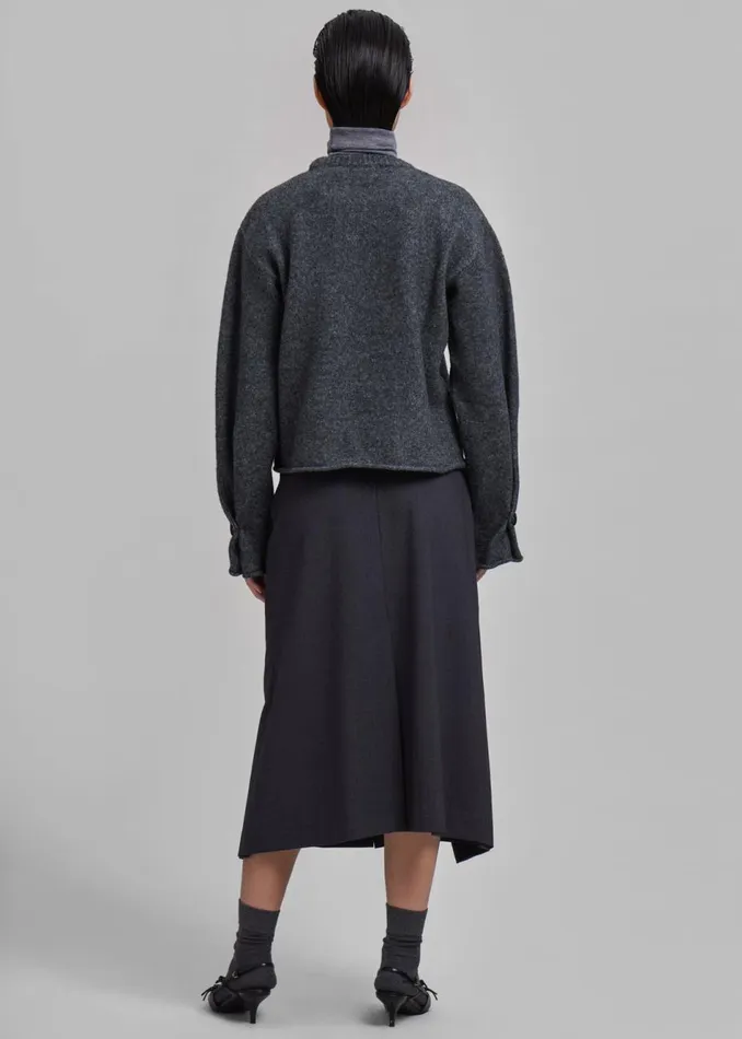 Women The Frankie Shop Knitwear Proenza Schouler White Label Tara Sweater Grey Melange