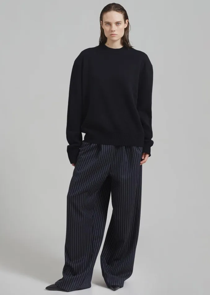 Women The Frankie Shop Knitwear Rafaela Padded Knit Sweater Black