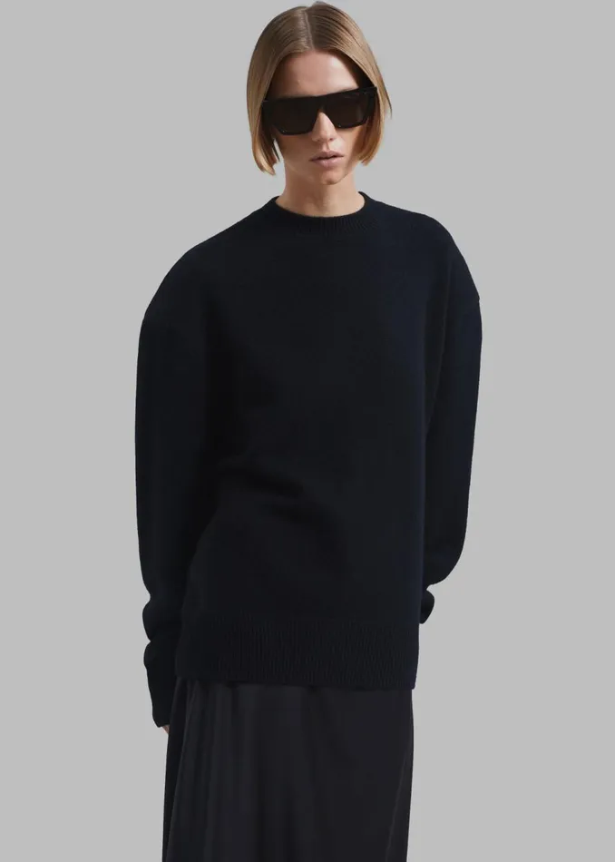 Women The Frankie Shop Knitwear Rafaela Padded Knit Sweater Black