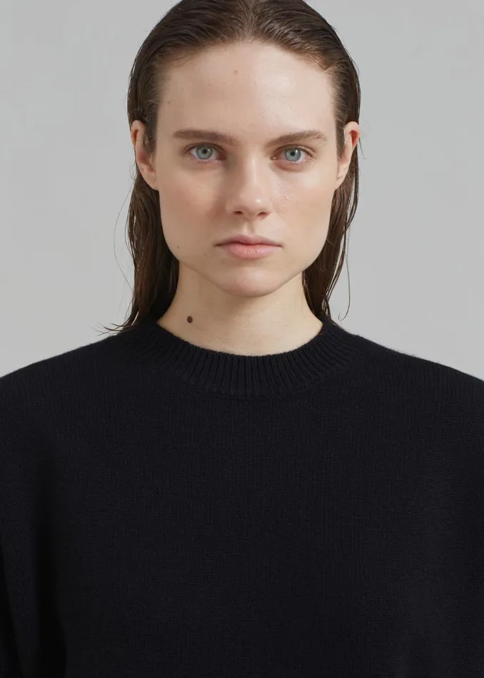 Women The Frankie Shop Knitwear Rafaela Padded Knit Sweater Black