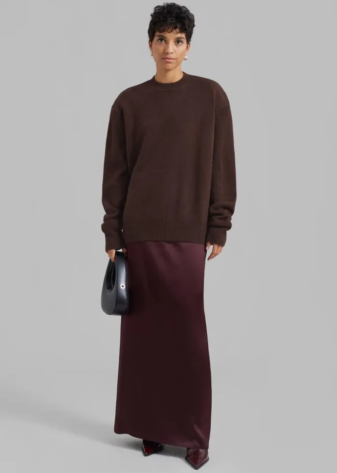 Women The Frankie Shop Knitwear Rafaela Padded Knit Sweater Brown
