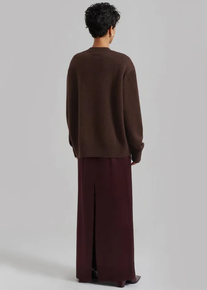 Women The Frankie Shop Knitwear Rafaela Padded Knit Sweater Brown