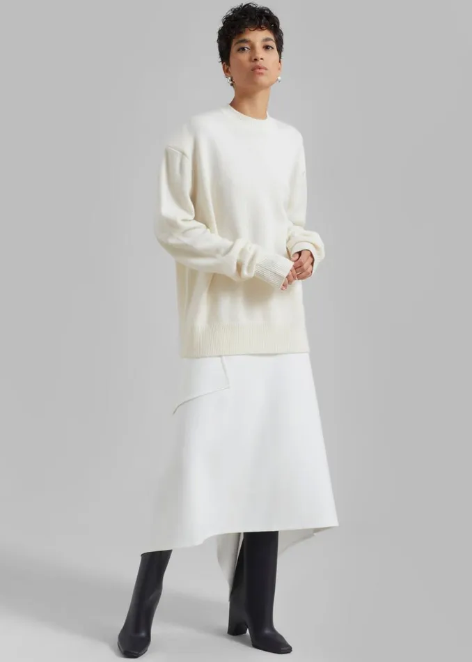 Women The Frankie Shop Knitwear Rafaela Padded Knit Sweater Ivory