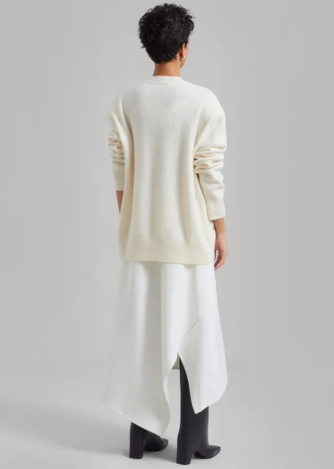 Women The Frankie Shop Knitwear Rafaela Padded Knit Sweater Ivory