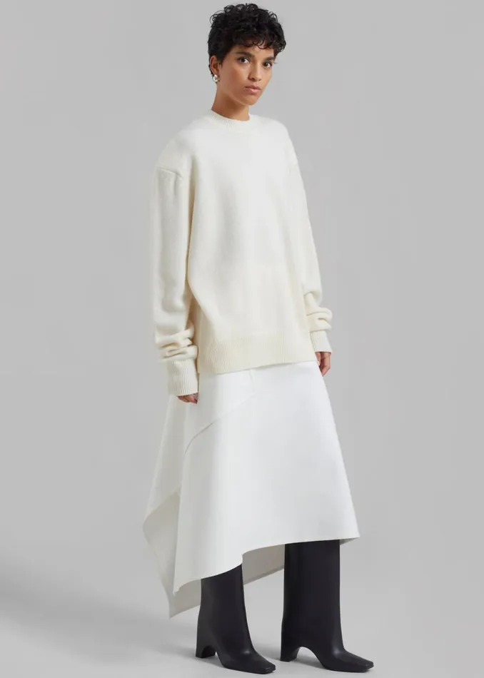 Women The Frankie Shop Knitwear Rafaela Padded Knit Sweater Ivory
