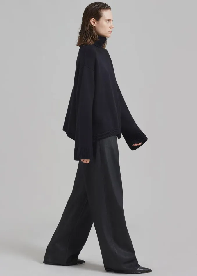 Women The Frankie Shop Knitwear Rhea Trapeze Turtleneck Black