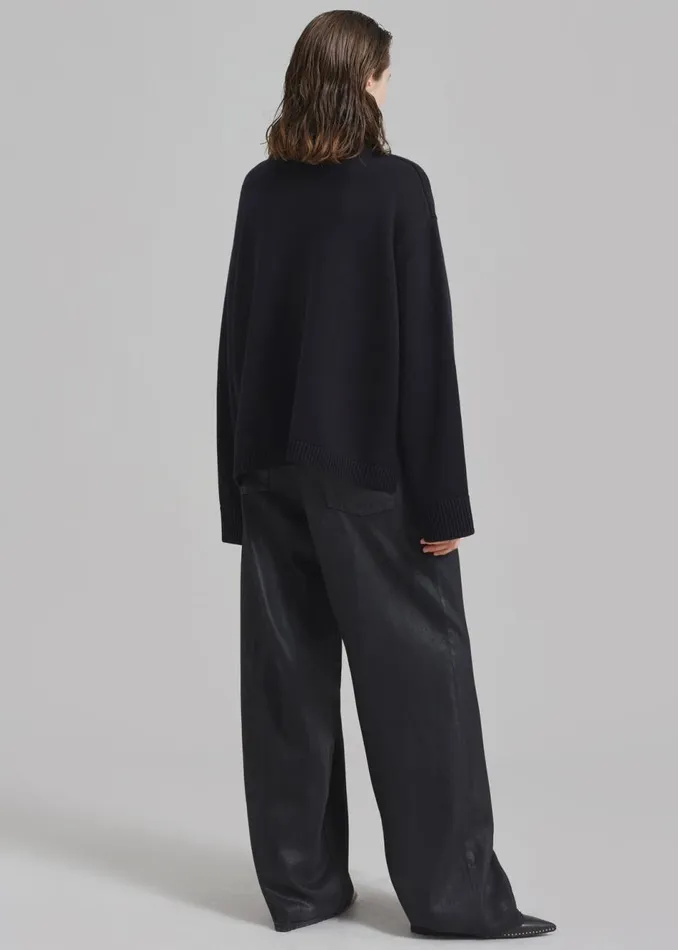 Women The Frankie Shop Knitwear Rhea Trapeze Turtleneck Black