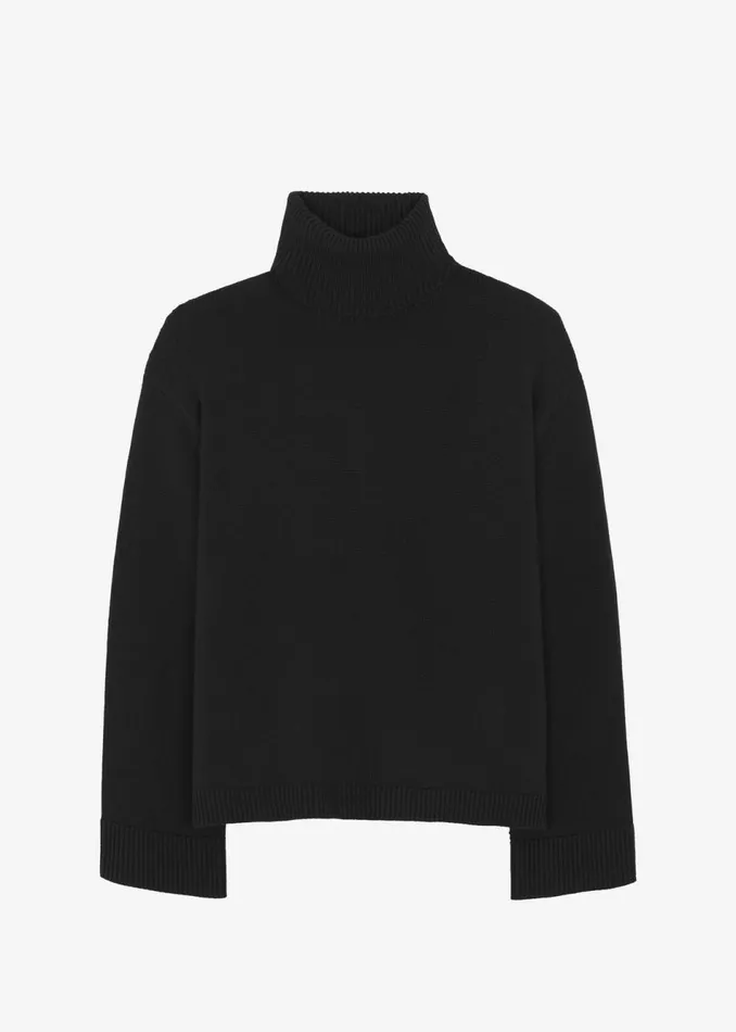 Women The Frankie Shop Knitwear Rhea Trapeze Turtleneck Black