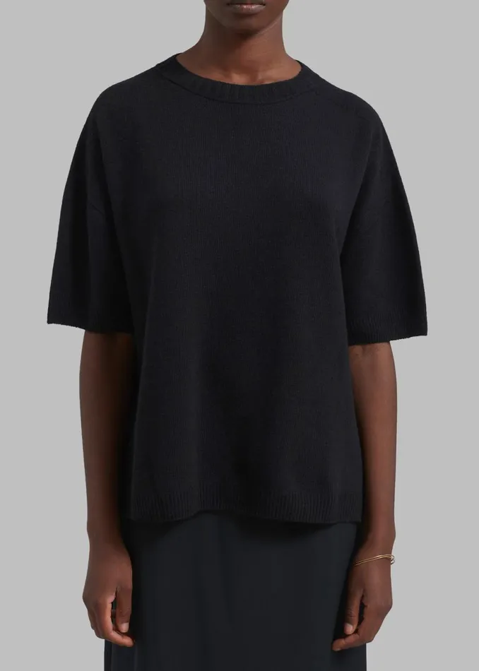 Women The Frankie Shop Knitwear Sofie Wool Blend Knit Top Black