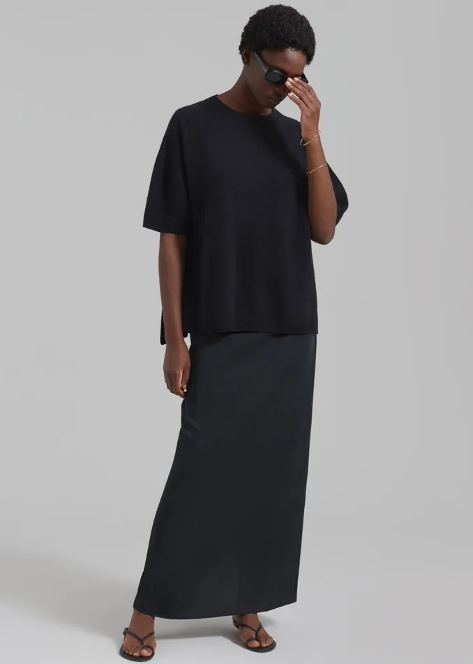 Women The Frankie Shop Knitwear Sofie Wool Blend Knit Top Black