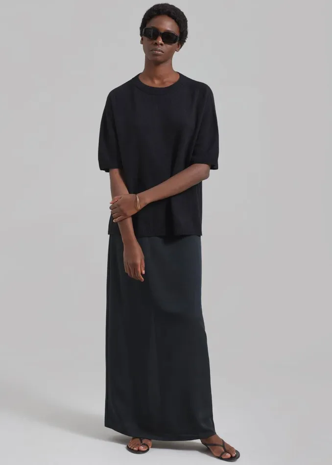 Women The Frankie Shop Knitwear Sofie Wool Blend Knit Top Black