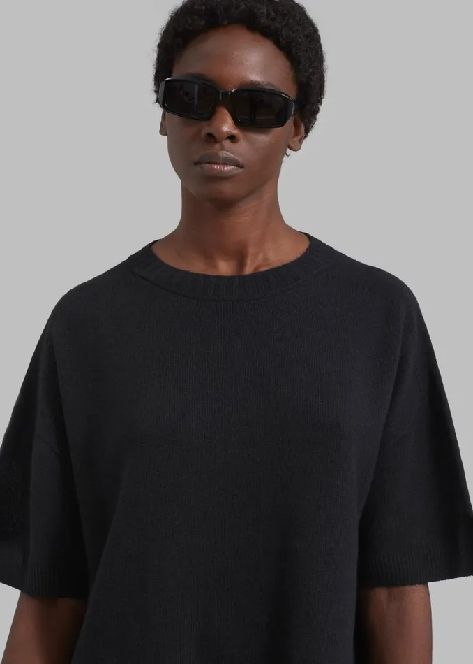 Women The Frankie Shop Knitwear Sofie Wool Blend Knit Top Black