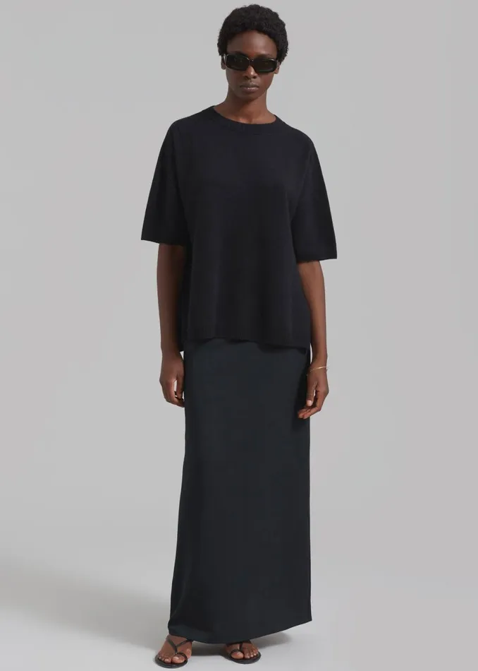 Women The Frankie Shop Knitwear Sofie Wool Blend Knit Top Black