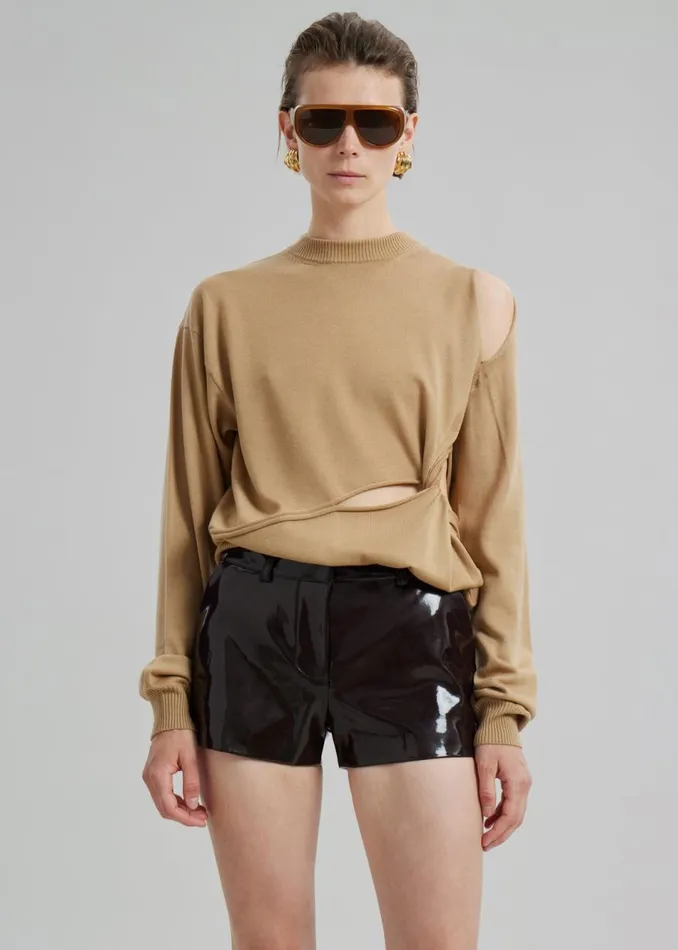Women The Frankie Shop Knitwear Sportmax Holiday Top Beige