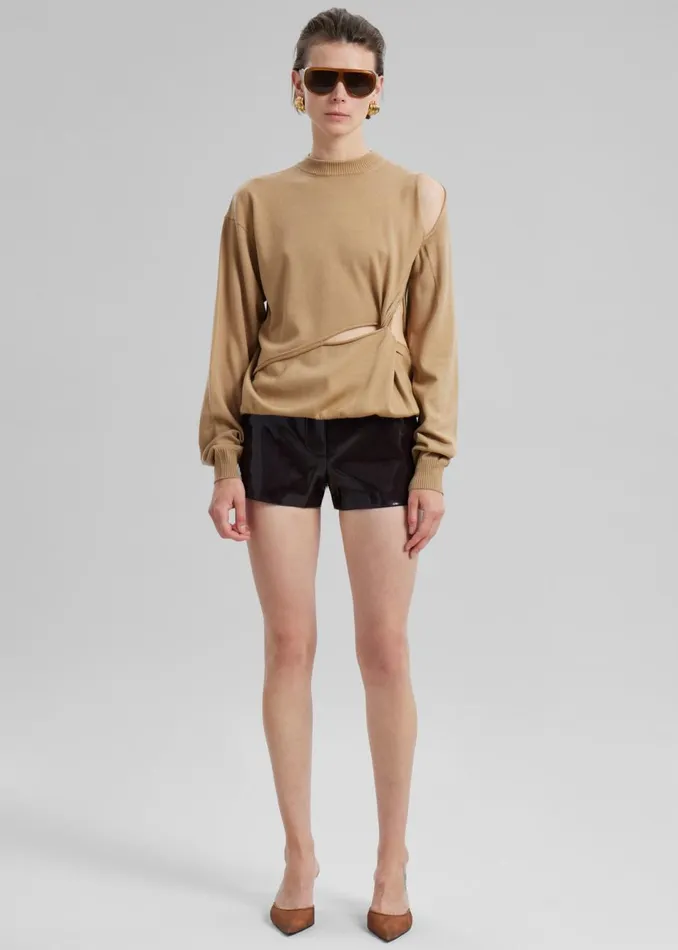 Women The Frankie Shop Knitwear Sportmax Holiday Top Beige