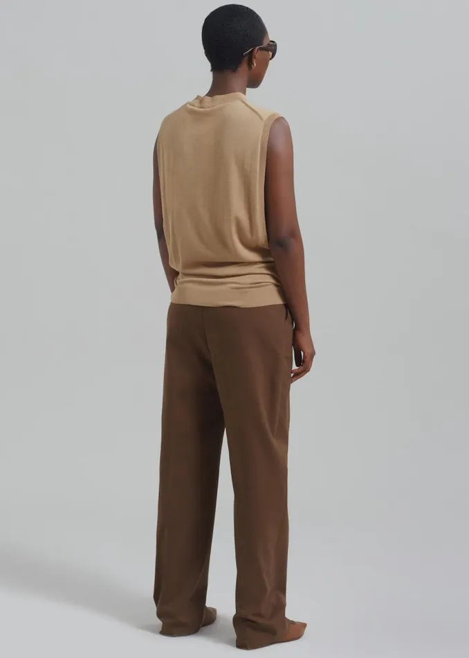 Women The Frankie Shop Knitwear Sportmax Odissea Top Beige