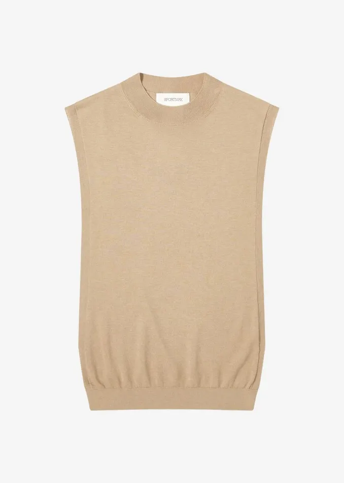 Women The Frankie Shop Knitwear Sportmax Odissea Top Beige