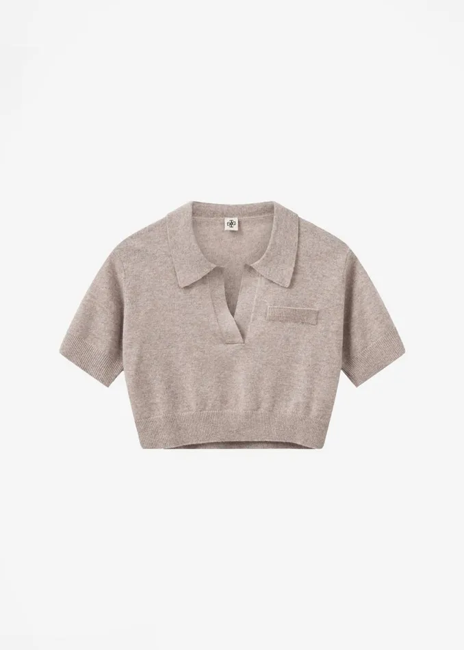 Women The Frankie Shop Knitwear The Garment Piemonte Cropped Sweater Toast