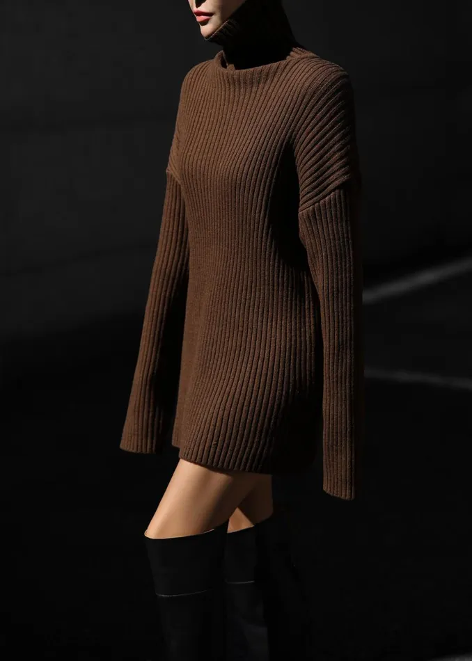 Women The Frankie Shop Knitwear Thelma Ribbed Sweater Brown