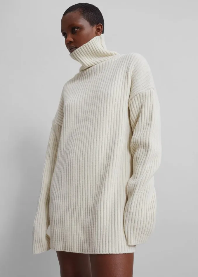Women The Frankie Shop Knitwear Thelma Ribbed Sweater Cream