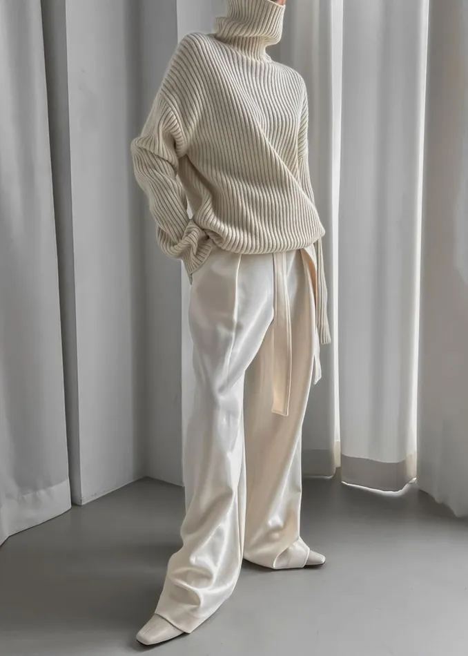 Women The Frankie Shop Knitwear Thelma Ribbed Sweater Cream