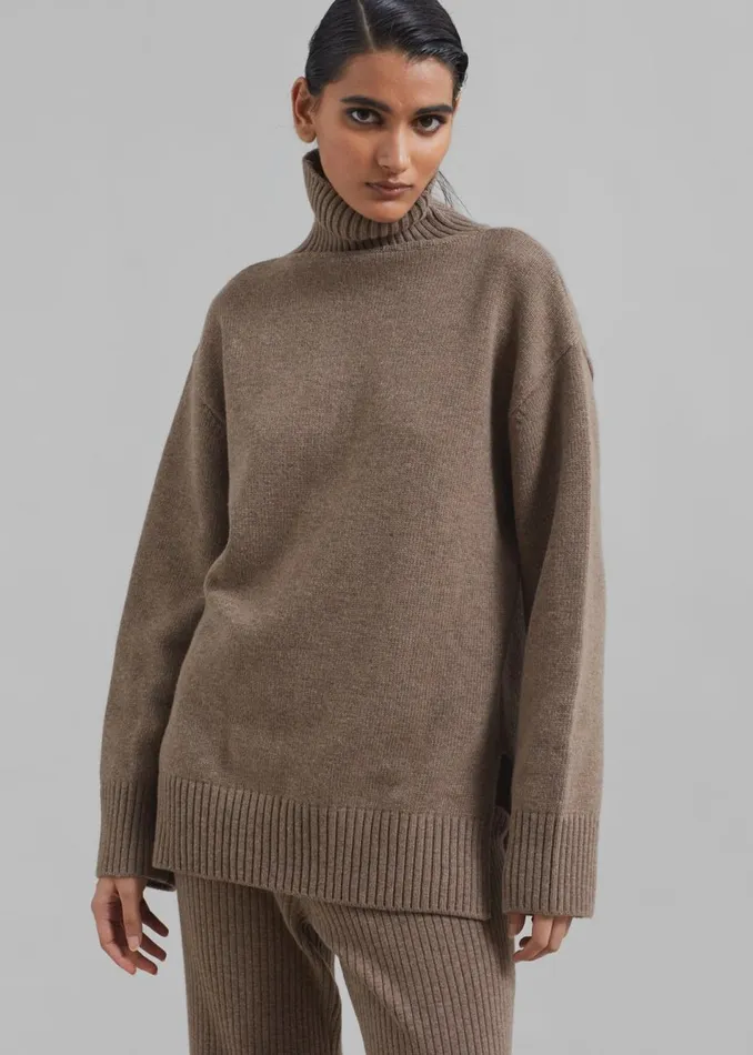 Women The Frankie Shop Loungewear Berkeley Turtleneck Brown