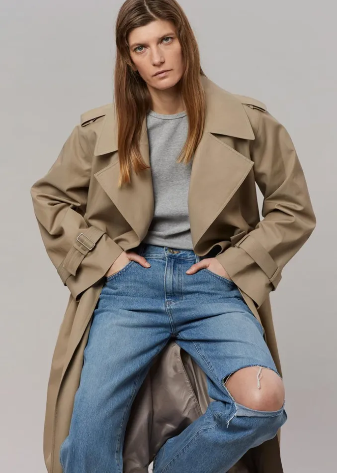 Women The Frankie Shop Outerwear Abril Trench Sand