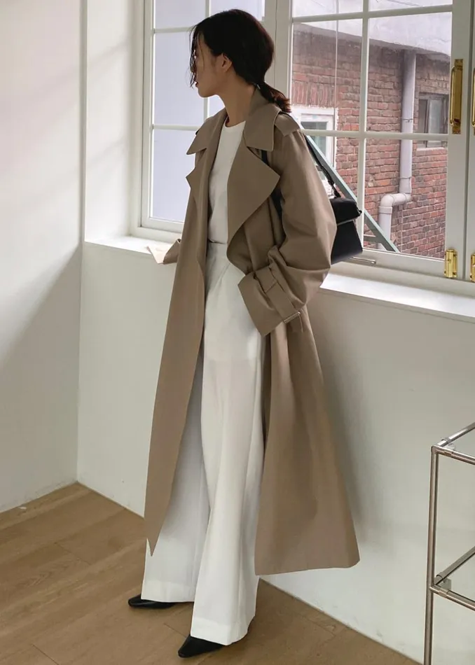 Women The Frankie Shop Outerwear Abril Trench Sand