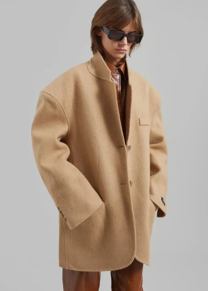 Women The Frankie Shop Outerwear Acadia Wool Blazer Beige