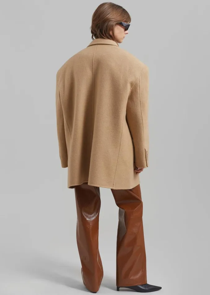 Women The Frankie Shop Outerwear Acadia Wool Blazer Beige