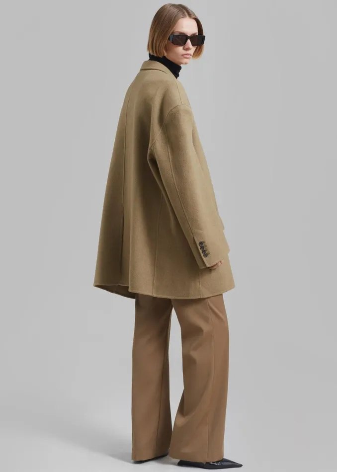 Women The Frankie Shop Outerwear Acadia Wool Blazer Khaki