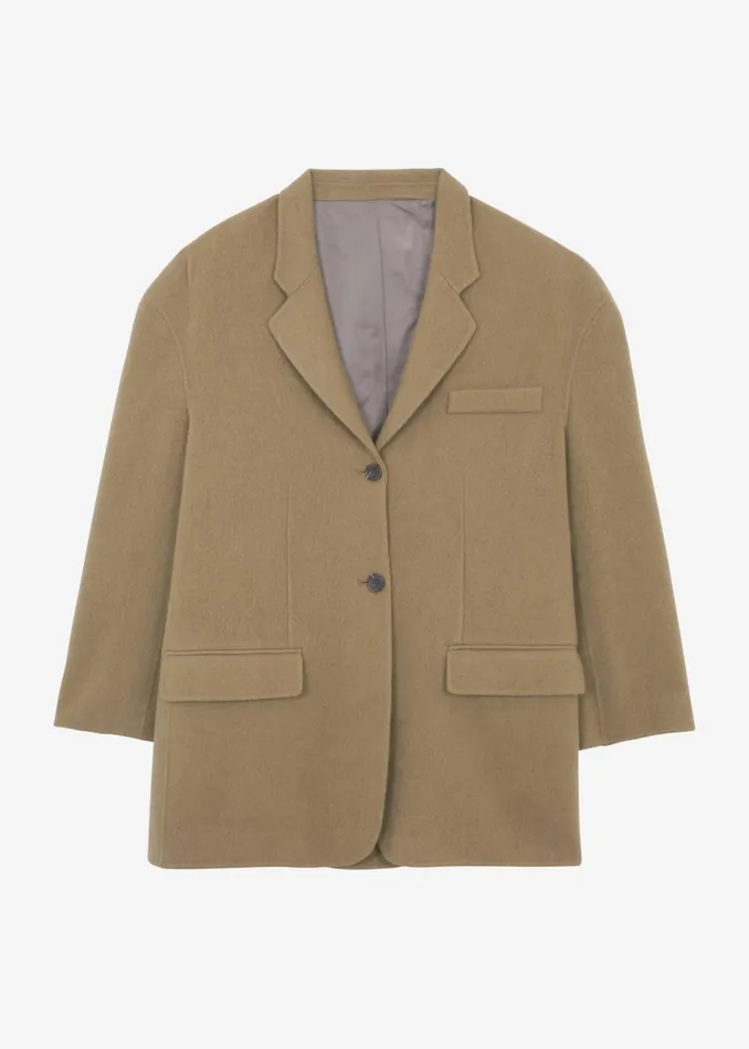 Women The Frankie Shop Outerwear Acadia Wool Blazer Khaki