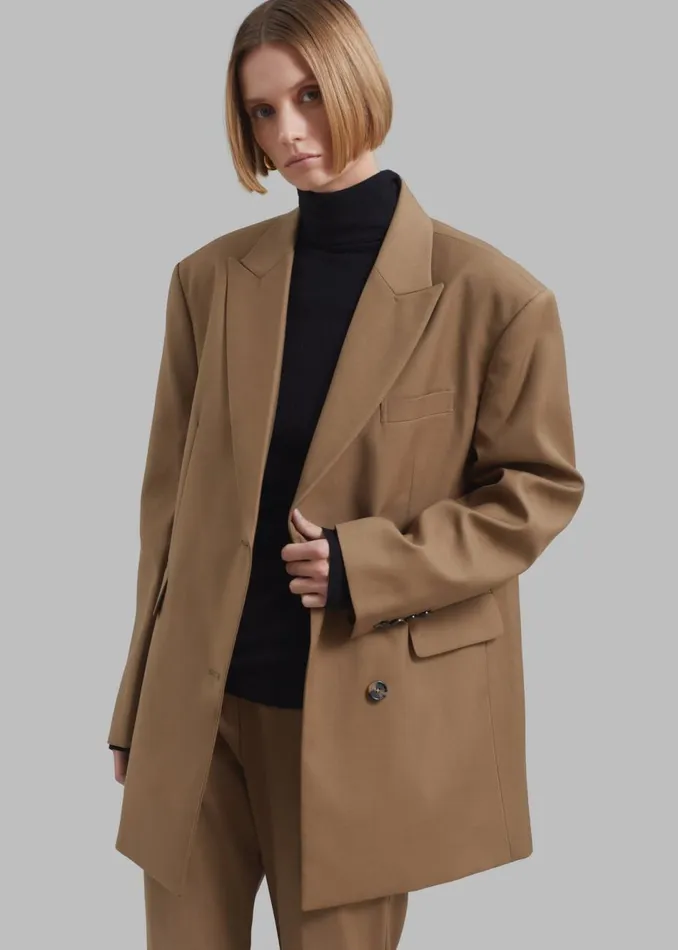 Women The Frankie Shop Outerwear Alana Boxy Blazer Brown