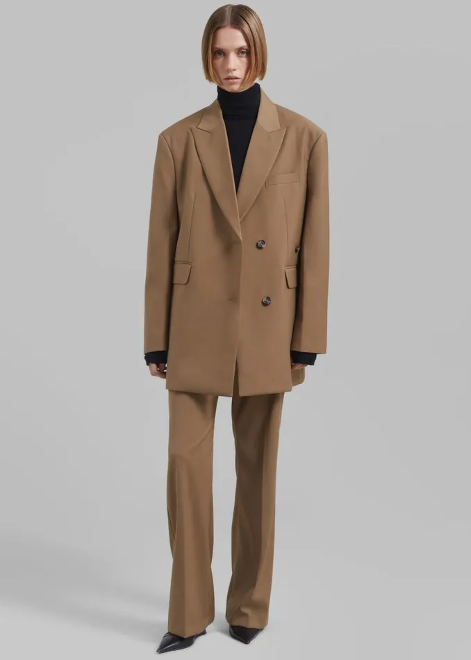 Women The Frankie Shop Outerwear Alana Boxy Blazer Brown