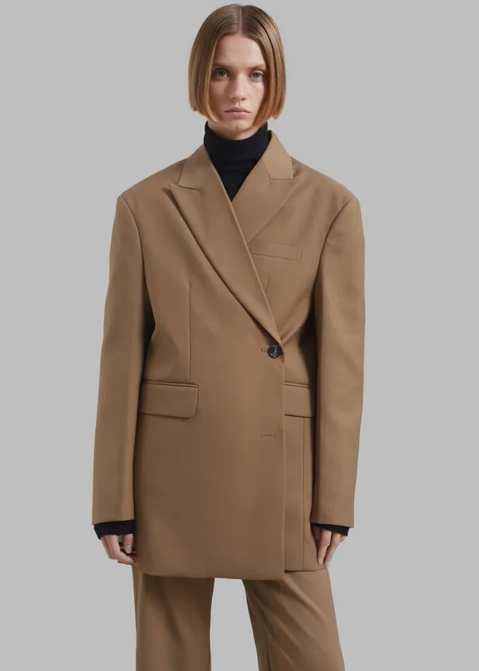 Women The Frankie Shop Outerwear Alana Boxy Blazer Brown