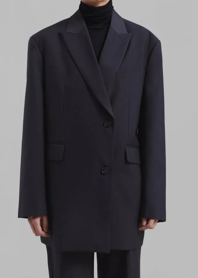 Women The Frankie Shop Outerwear Alana Boxy Blazer Charcoal