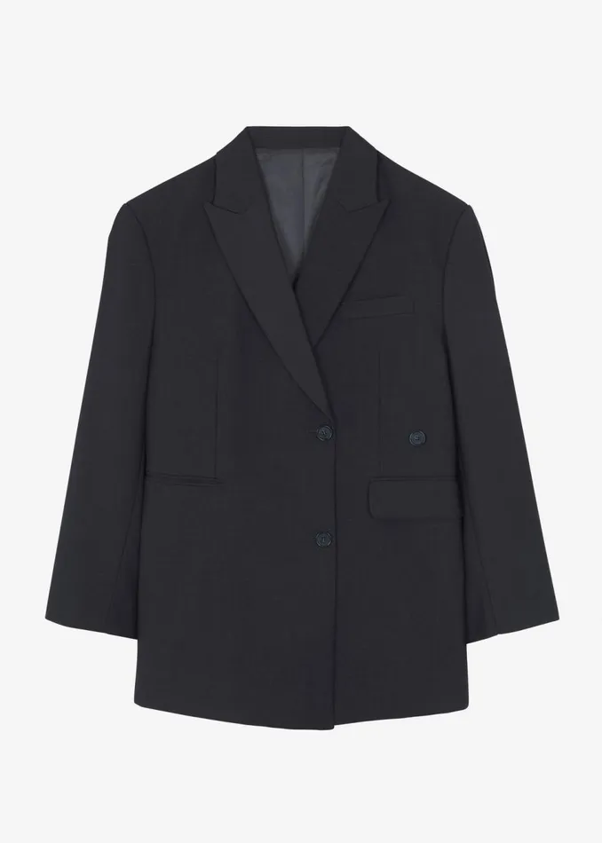 Women The Frankie Shop Outerwear Alana Boxy Blazer Charcoal