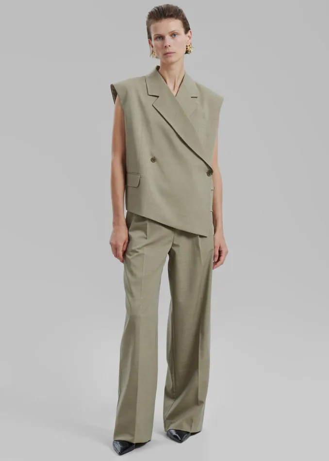 Women The Frankie Shop Outerwear Alia Boxy Vest Beige