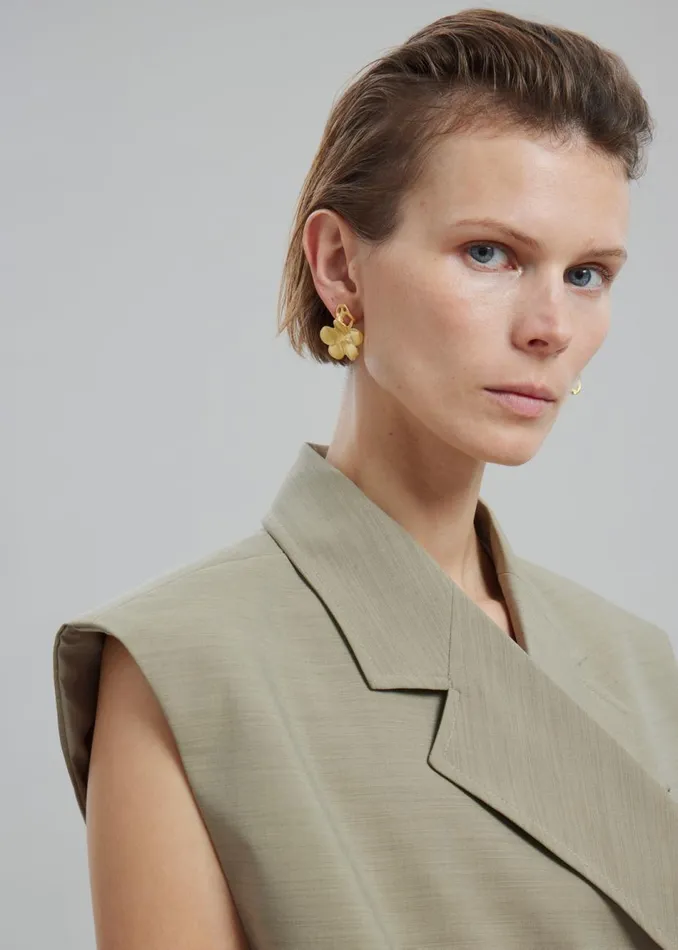 Women The Frankie Shop Outerwear Alia Boxy Vest Beige