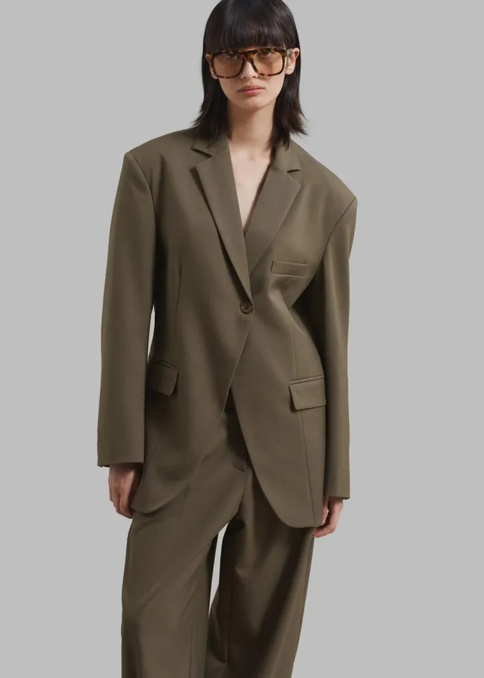 Women The Frankie Shop Outerwear Amara Blazer Khaki