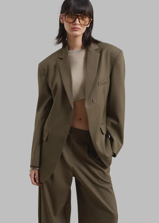 Women The Frankie Shop Outerwear Amara Blazer Khaki