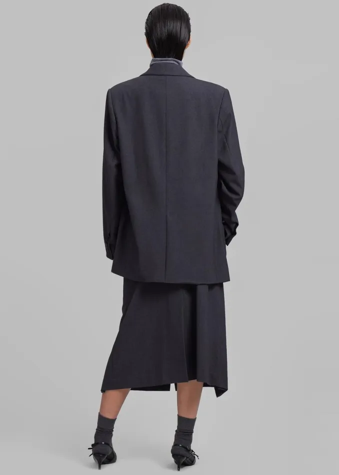 Women The Frankie Shop Outerwear Andy Blazer Charcoal