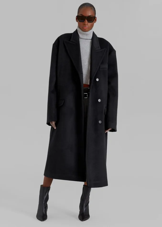 Women The Frankie Shop Outerwear Anya Oversized Coat Black