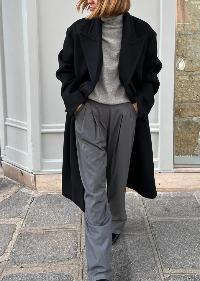Women The Frankie Shop Outerwear Anya Oversized Coat Black