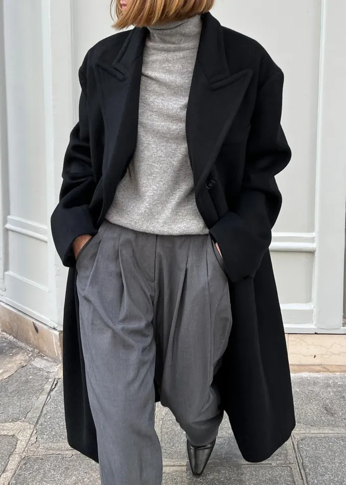Women The Frankie Shop Outerwear Anya Oversized Coat Black