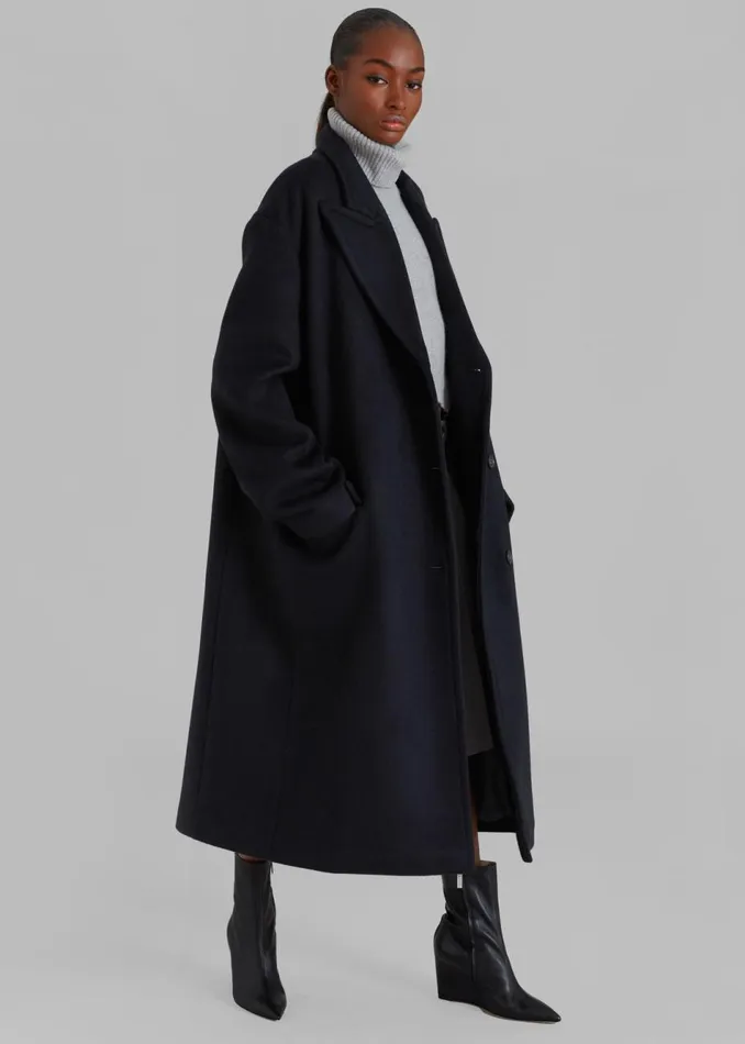 Women The Frankie Shop Outerwear Anya Oversized Coat Black