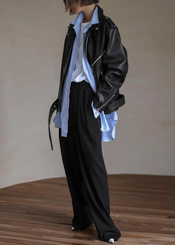 Women The Frankie Shop Outerwear Aria Faux Leather Jacket Black