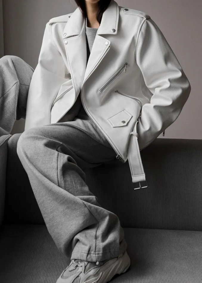 Women The Frankie Shop Outerwear Aria Faux Leather Jacket White