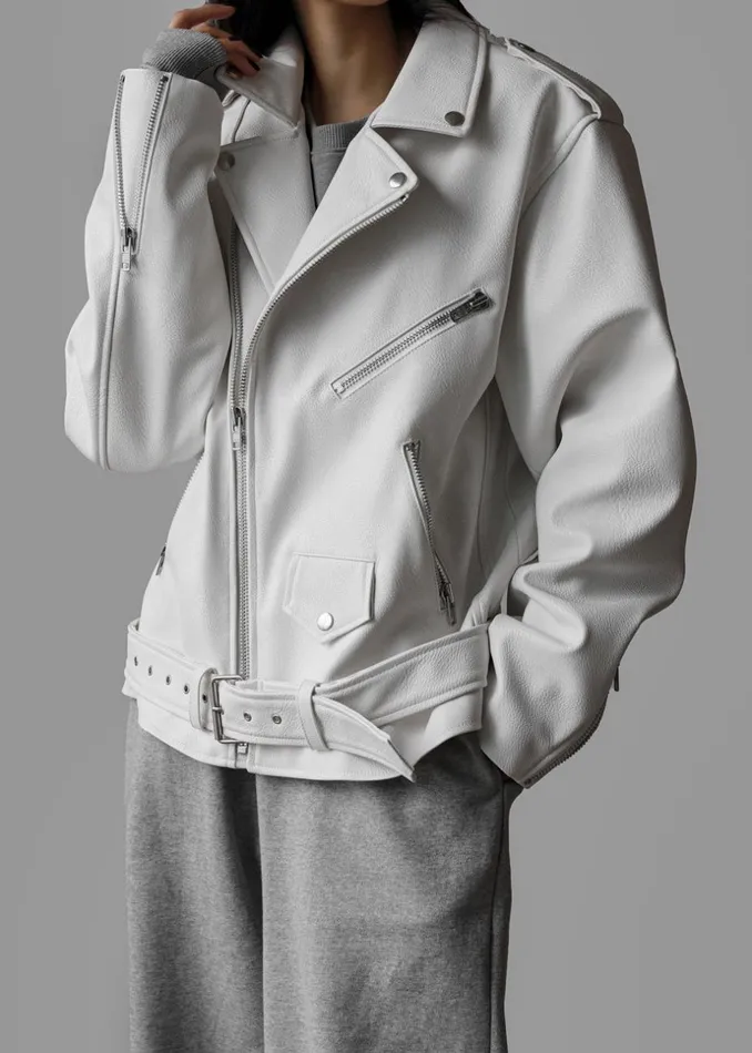 Women The Frankie Shop Outerwear Aria Faux Leather Jacket White