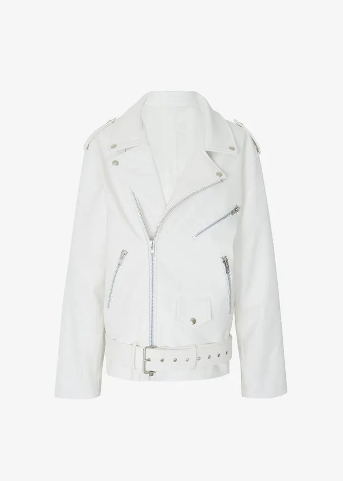 Women The Frankie Shop Outerwear Aria Faux Leather Jacket White